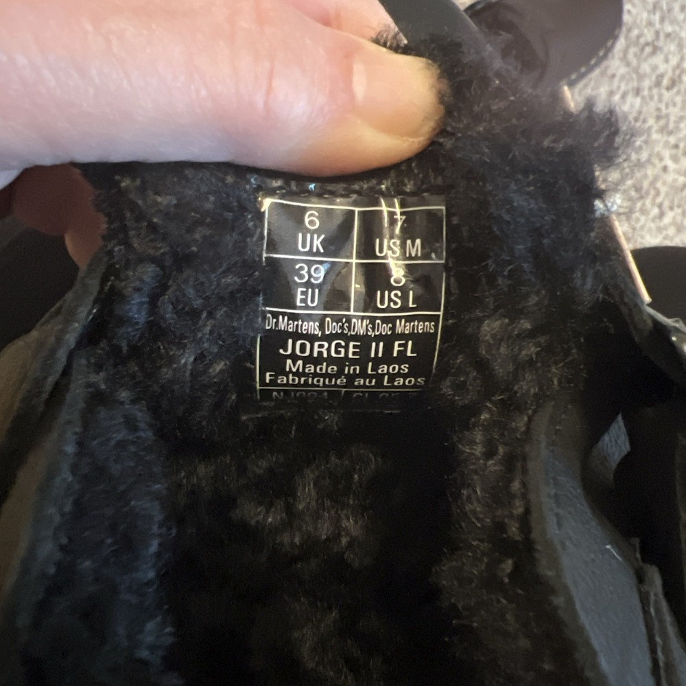 Dr. Martens JORGE II Mules Sz‎ 7 Black Ambassador SlingBack Lined Leather Buckle - Picture 7 of 7